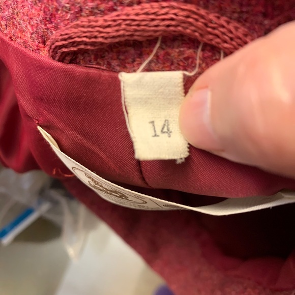 The Edinburgh Woolen Mill Wool Burgundy Blazer 14 - Picture 6 of 6